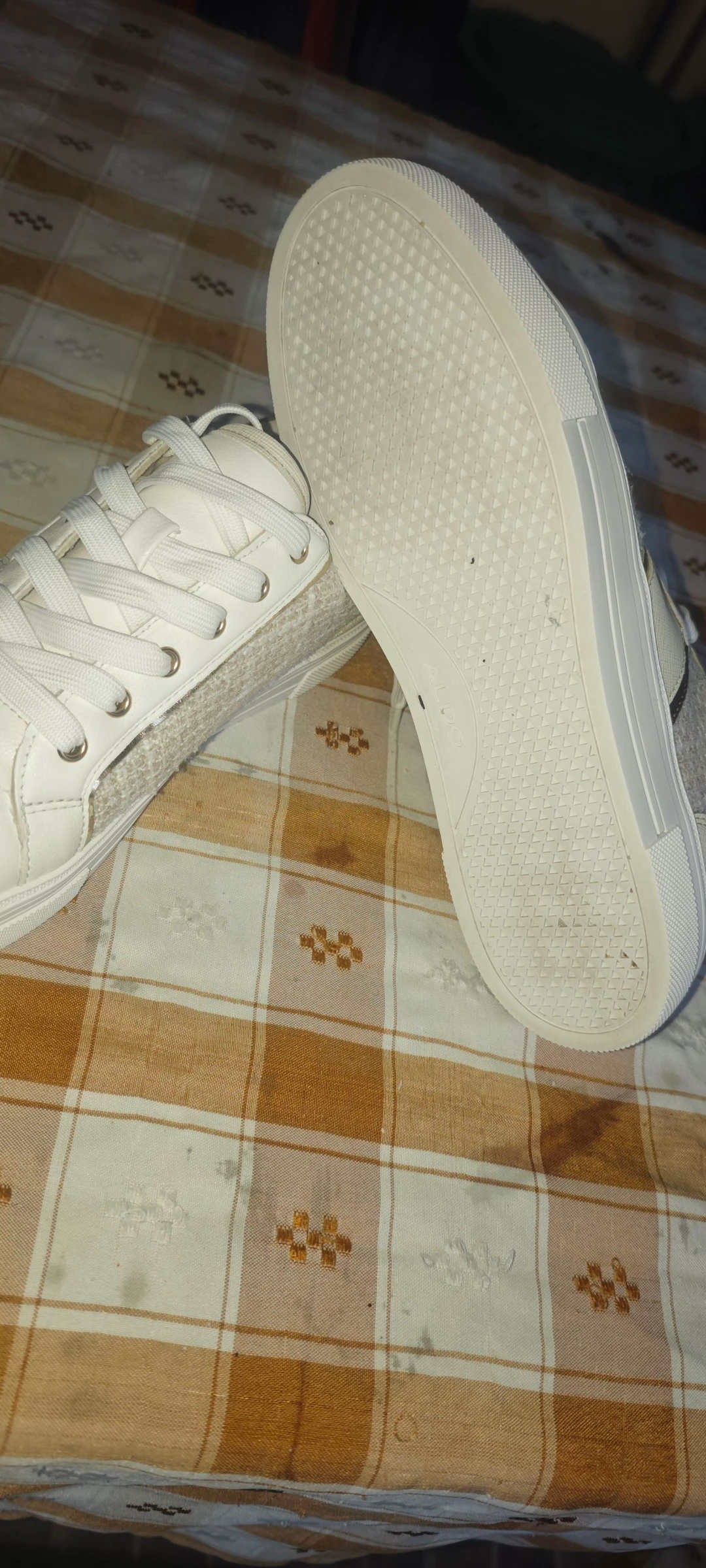 ALDO – White and gold sneakers – photo 3